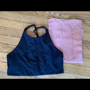 Girlfriend Collective Black Topanga Bra - medium